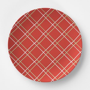 Red Green Christmas Plaid Kids Plate: Unbreakable Polymer Dinnerware - Etsy