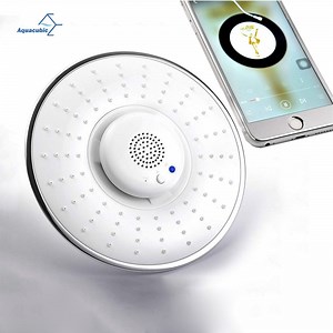 [Hot Item] Aquacubic Waterproof High-Pressure Bathroom Bluetooth Rainfall Music Wireless Shower Head and Speaker