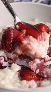 Roasted Strawberry Rice Pudding | Cooking with Cocktail Rings