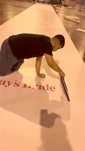 A little sneak peak of the runway for the June 9th Wedding Show on Sunday! 😍🤍 We’re excited to have a stunning white runway from Lime Lights Entertainment to show off! Imagine this beauty on your dance floor with your very own monogram/design 🤌🏻 | Today's Bride