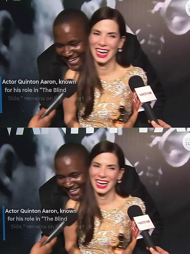 He is her big guy;she is his safe harbor.#fyp #sandrabullock #quintonaaron #theblindside #throughtheyears