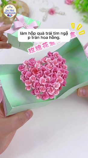 Làm hộp quà hoa hồng siêu xinh - hướng dẫn handmade
