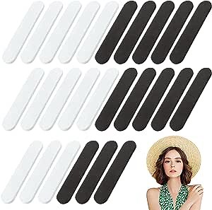 60Pcs Hat Size Reducer Hat Size Tape Foam Reducing Tape Self Adhesive for Hats Caps Sweatband (Black and White)