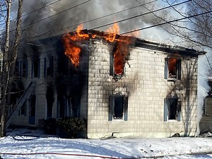 Enfield duplex destroyed by fire