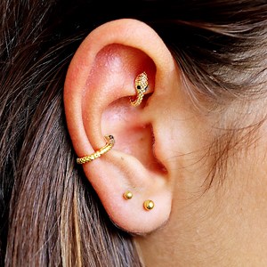 Snake Rook Piercing, Gold Rook Earring, Small Rook Jewelry, Snake Earrings, Rook Piercing Jewelry, Rook Hoop, 6mm 8mm 10mm Hoop Earrings - Etsy