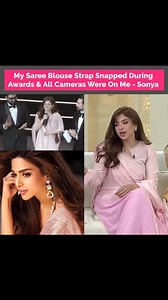 12K views · 39 reactions | Sonya Hussyn shares a hilarious wardrobe mishap from a recent award show that her blouse's neck strap snapped just as hosts Ali Rehman Khan and Yasir Hussain approached her and all the cameras were turned towards her來  @arydigital.tv #lollywoodspace #sonyahussayn #soniyahussain #sonyahussain | Lollywoodspace | Facebook