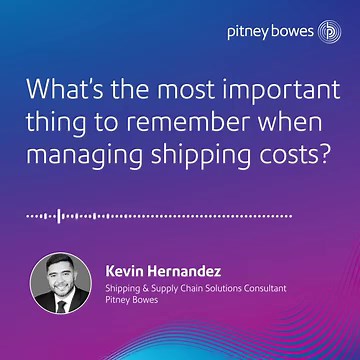 Uncover hidden #shipping costs. Kevin Hernandez, a Pitney Bowes...