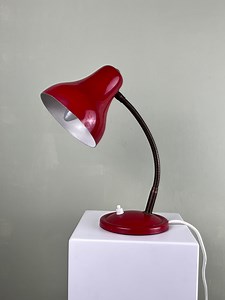 Red Vintage Gooseneck Lamp / Design Lamp / Desk Lamp / Table Lamp / 50s Lamp / 60s / Mid Century - Etsy Australia