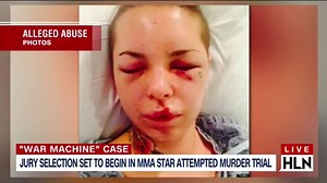 The trial for #WarMachine began today - the #MMAFighter is accused of beating his then-girlfriend in 2014, causing broken bones, lacerated liver and more. | Ashleigh Banfield