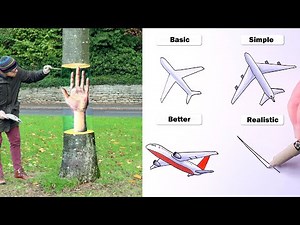 How to Draw - Easy 3D Airplane & Illusion Art
