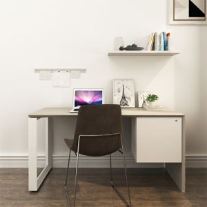 [Hot Item] Home Furniture Metal Frame Office Table Modern Writing Desk with Drawers