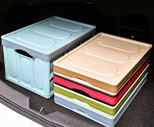 [Hot Item] Multipurpose Foldable Durable Plastic Organizer Bins Car Storage Box
