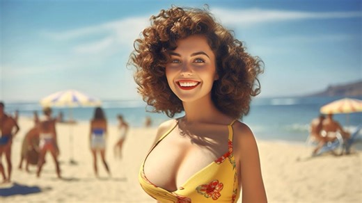 Most Beautiful 1940s Beach Photo Collection - Colorized
