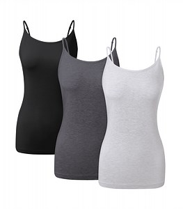 ANLIQI Womens Bamboo Rayon Tank Tops Summer Adjustable Spaghetti Strap Camisoles Basic Undershirts Soft Layering Tops(3F, L) - Walmart.com