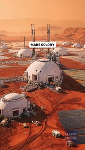 4K views · 42K reactions | First Mars Colony — projected for the 2070s. A milestone where science fiction quietly hands the torch to reality, and humanity takes its first real neighborhood beyond Earth.  More visions of the sci-fi future at @ai.scifi.future #mars #marscolony #spaceexploration #scififuture #scifiworld #spacetech #marsmissiom #redplanet #futuristicarchitecture #lifeonmars #marsbase #scifi | ai.scifi.future | Facebook