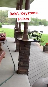 This is our most popular pillar project! 👏 #genstone #pillarproject #porchideas #diyporch #stonepillar | GenStone