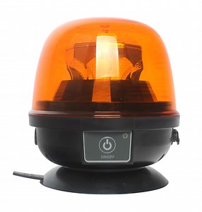 [Hot Item] Battery Amber Rechargeable Warning Lamp with Magnetic 12-24V Wireless Rotate Strobe Signal Beacon Light ECE R65