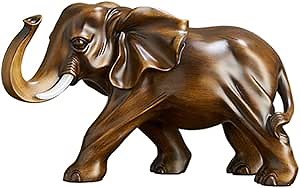 Elephant Decorative Statue Elephant Statue Sculpture Box Lucky Collection Figurine Feng Shui Decoration Shui Elephant Statue Rosewood Color Wealth Lucky Figurine