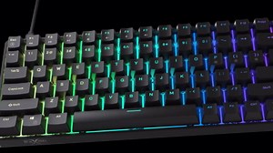 FOXXRAY HKM-S93 Mechanical Gaming Keyboard, Compact 75% Layout Hot-Swappable Gaming Keyboard Blue Switch, RGB Backlit with Customizable Keys, 84-Key Wired Computer Keyboards for Laptop PC Gamer-Black