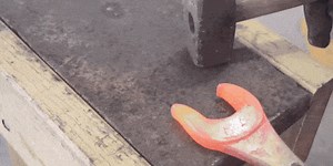 Watch a Wrench Get Beaten Into a Homemade Tomahawk