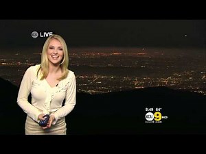 Evelyn Taft 2011/07/22 8PM KCAL9 HD; Thin white top, short skirt