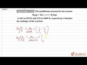 The equilibrium constant for the reaction `H_(2)(g)+S(s) hArr H_(2)S(g)` is `18.5` at `925 K` an...