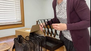 Simple Trending 5-Trays Mesh Desk File Organizer, Vertical Document Letter Tray Wall File Holder with Plastic Drawer Organizer for Office Home, Black