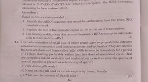 strand is 3′-TACGGTACCTAG- 5′. After transcription, the RNA und... | Filo
