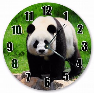 10.5" ADULT PANDA BEAR Clock - Panda Lover Clock - Living Room Clock - Large 10.5" Wall Clock - Home Décor Clock - 3450 - Etsy