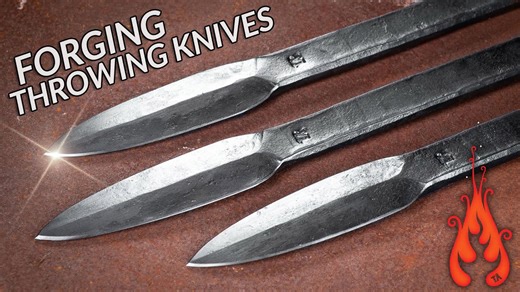 From forge to target - blacksmithing custom throwing knives by hand