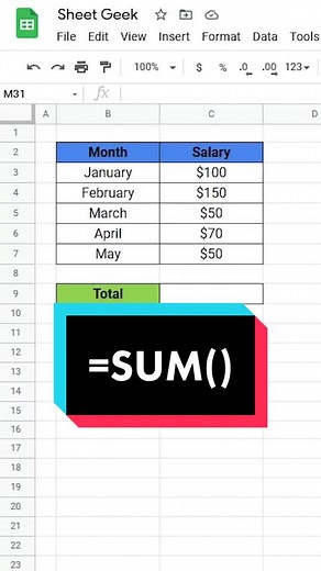Champion: Google Sheets Tips on TikTok