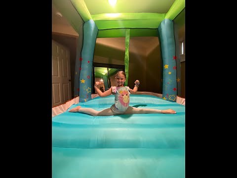Bounce House Gymnastics PlayWithKids Flexible Splits, Backbends, Handstands, and MORE! | Kid Girl