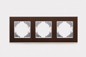 [Hot Item] Multi-gang Plate aluminum Brown frame Durable panel accessories for Wall switch and Socket