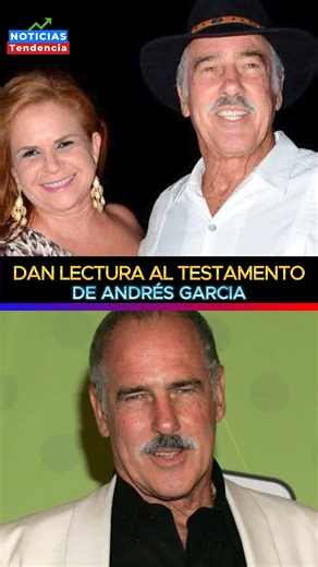 DAN LECTURA AL TESTAMENTO DE ANDRES GARCIA SU HIJO QUEDO FUERA #andresgarcia #robertopalazuelos // A poco más de dos meses del fallecimiento de Andrés García , este lunes 19 de junio se llevó a cabo la lectura del testamento para hacer del conocimiento de sus deudos cómo se repartiría la herencia del actor de origen dominicano. Llamó la atención que ni su hijo Leonardo García ni Sandra Vale , mamá de éste fueron incluidos en el documento. Síguenos en Noticias Tendencias #noticias #noticiastenden
