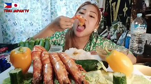 54K views · 1.5K reactions | Mukbang Buttered and Coconut Milk Spicy Shrimp | Tesu Japan Tv | Facebook