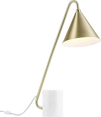Modway EEI-6530-SBR Ayla Marble Base Table Lamp, Satin Brass