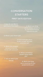 3 comments | Break the ice with these talking points 流 #datingadvice #datingtips #firstdates #explore | eharmony UK | Facebook