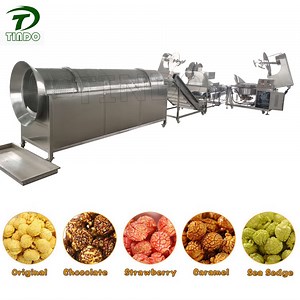 [Hot Item] Industrial Caramel Flavoring Mushroom Gas Heating Pop Corn Making Machine