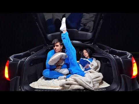 LIVING IN OUR CAR FOR 24 HOURS! | OVERNIGHT CHALLENGE