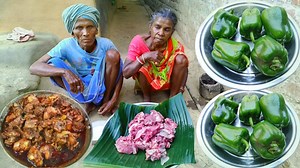 56K views · 1.2K reactions | rural poor grandma & grandpa cooking PORK CURRY with CAPCICUM for their lunch __ indian village life | Village Foods | Facebook