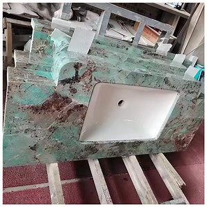 Amazonite Quartzite/Green Granite Bathroom Vanity Tops