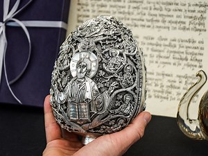 Greek Orthodox Icon Virgin Mary & Jesus Statue • Christian Gifts, 995 Silver Egg Faberge • Jesee TREE OF LIFE Icon - Religious Art Decor - Etsy Canada