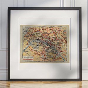 Antique Paris Map 1910 : Principal Sites & Monuments - Original Cartography by L. Hermann - Etsy UK