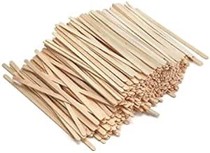 500 Wooden Coffee Stirrers - Biodegradable 5.5" Coffee Stirrers Wood, Coffee Mixer Stick, Disposable Coffee Stirs, Stirring Sticks - BPA free Round-End Birch Wooden Stir Sticks For Coffee Bar