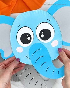 14K views · 44 reactions |  Paper Plate Elephant Craft ✂️ Get the template on the blog | Simple Everyday Mom | Facebook