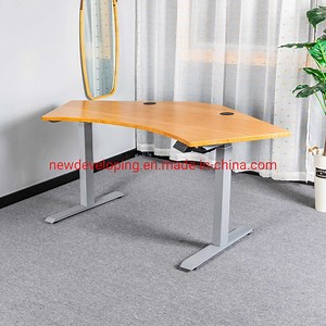 [Hot Item] Height Adjustable Stand up Corner Workstation Desk Table