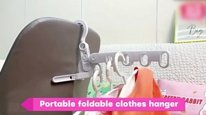 2PCS Foldable Travel Hangers, Portable Foldable Clothes Hanger with 5 Holes, Wall Mounted Clothes Hanger Portable Folding Drying Rack Space Saving Multifunctional Hanger for Hotel Home (Blue)