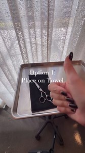 "Show your shears some love, by giving them a soft place to land 🫶 • Placing your shears on hard surfaces can damage, chip and dull your trusted tool! @samvillahair shares that placing your shears on a towel or form insert can protect the integrity of your shears and provide the ultimate love ✂️♥️" - @lorealprolab | Sam Villa Professional