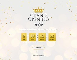Grand opening сountdown timer - Web Page Design by Nicepage