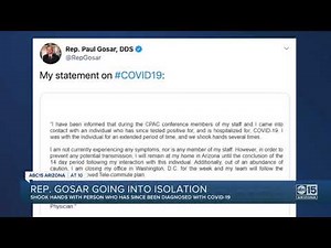 Arizona Congressman Paul Gosar under self-quarantine over coronavirus fears